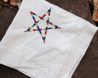 Rainbow Pentagram Handkerchief