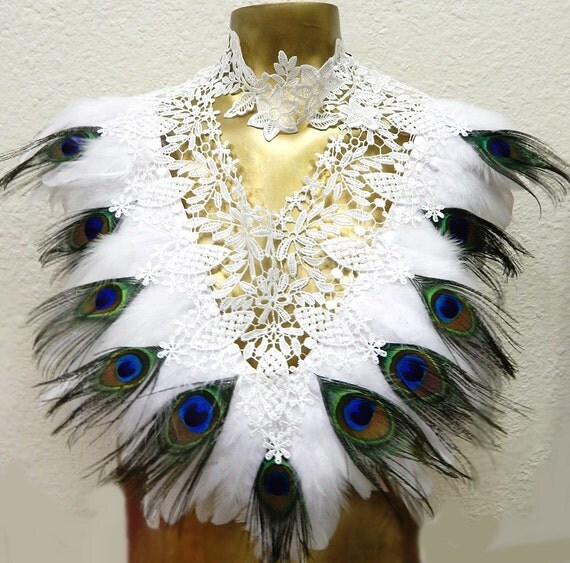 white feather corset