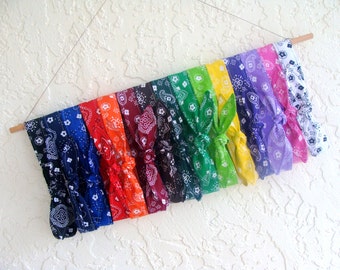 Headband Bandana Rockabilly Pin Up 50s 60s 80s Girls Teen Bandanna Girl Teen Women Hairband