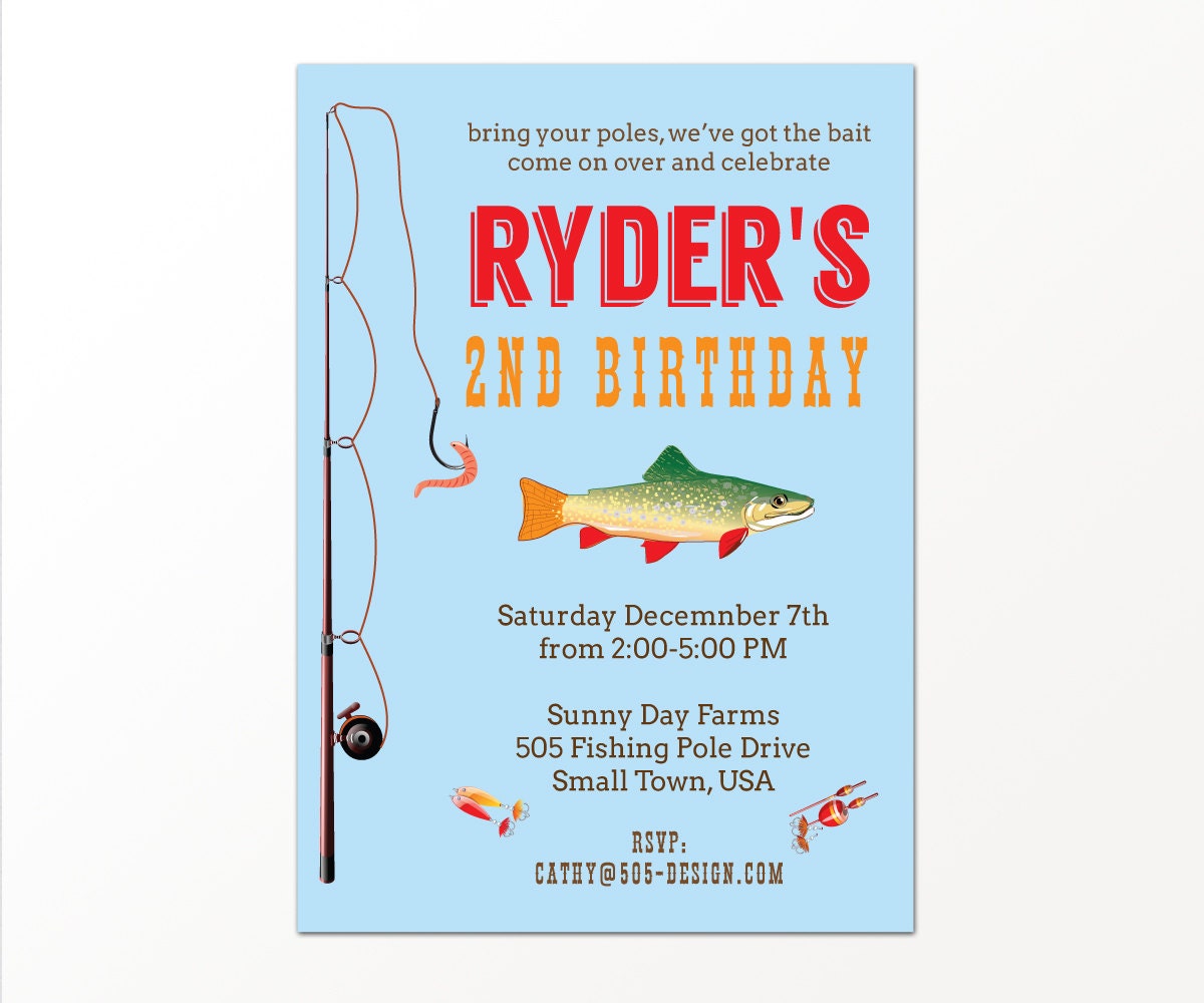 Gone Fishing Party Invitations 2