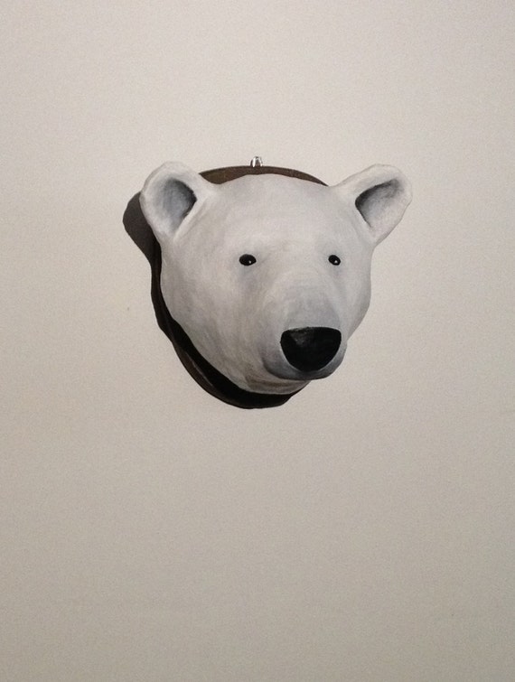 polar bear head mount