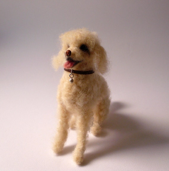Needle felted Poodle/Needle Felted Dog /OOAK by