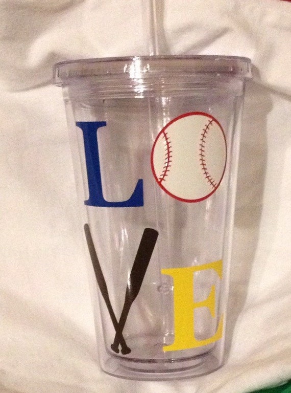 Items similar to LOVE Baseball Cup on Etsy