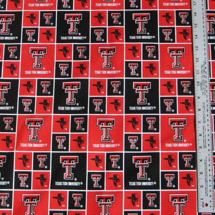 Texas Tech University Collegiate Fabric 1 yard from ScrubHatStore on