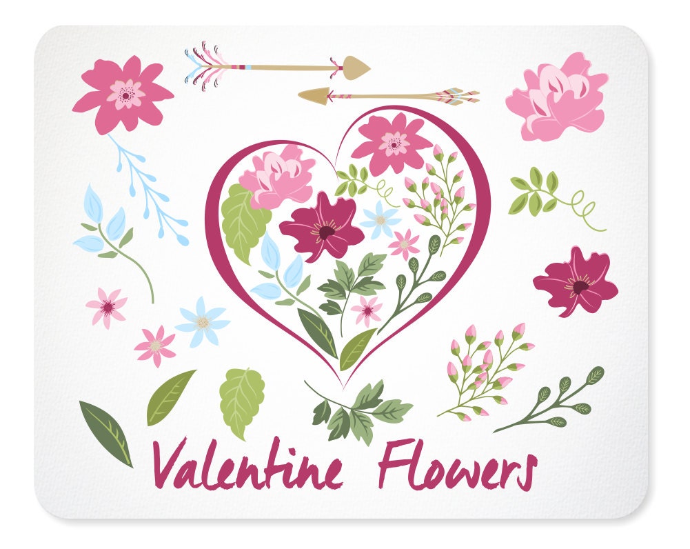 clipart of valentine flowers - photo #33