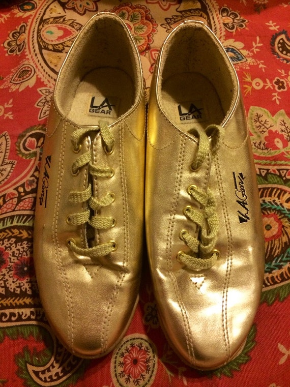 Vintage LA GEAR Gold Sneakers by kittenwithahat on Etsy