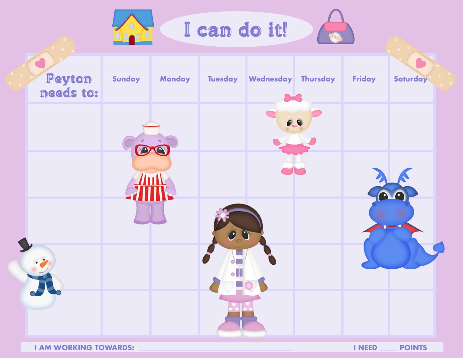 Doc Mcstuffins Sticker Chart