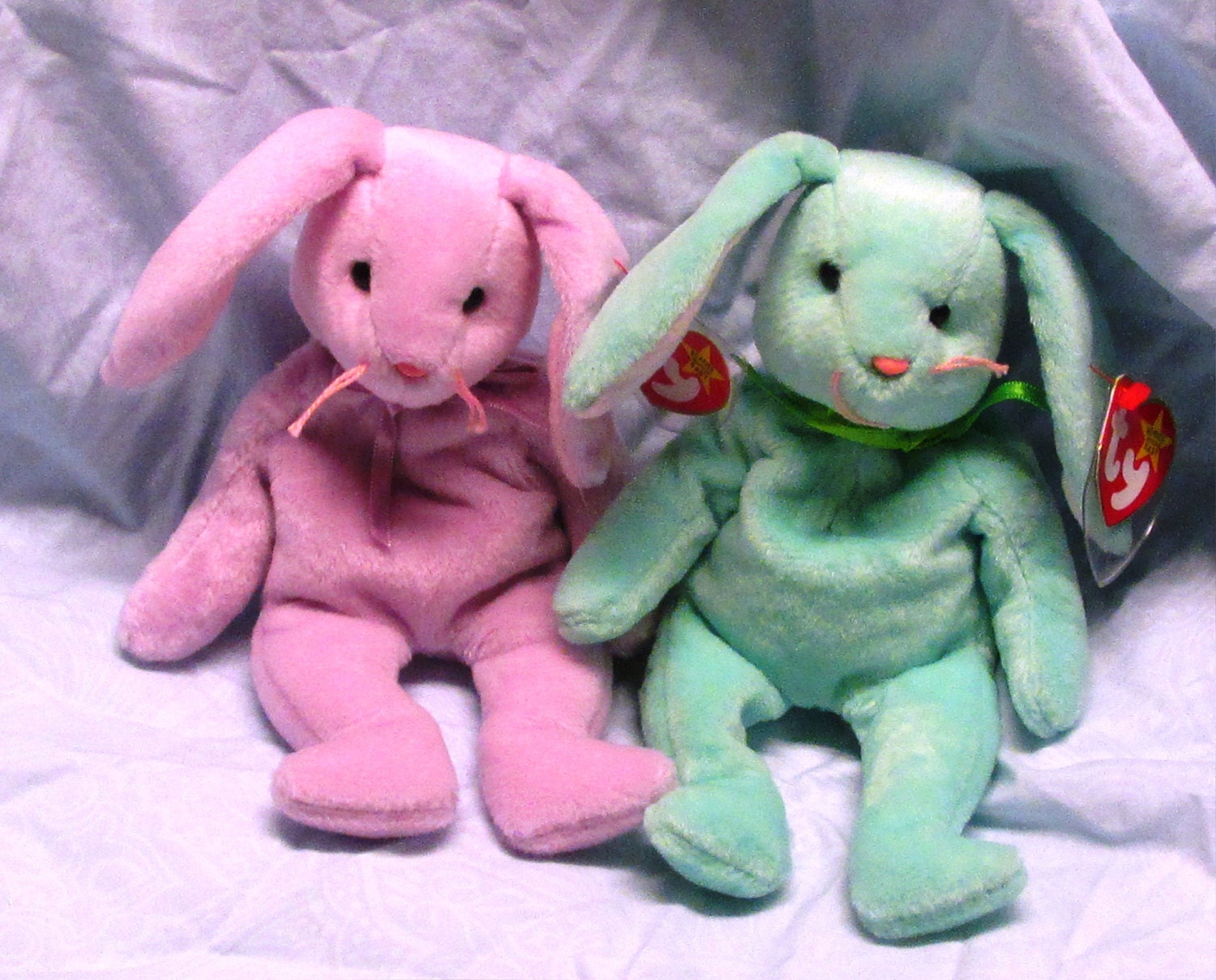 Hippity and Floppity Bunny Beanie Babies Mint by peachiepockets