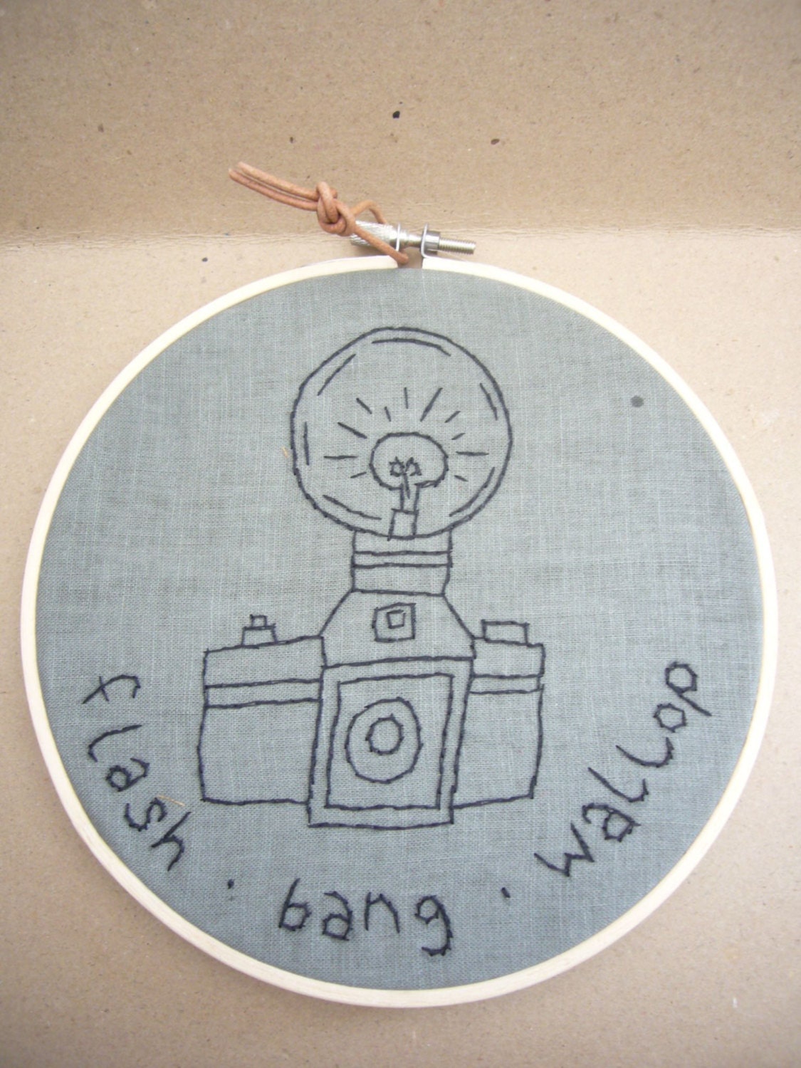 embroidered camera bag