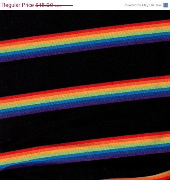 rainbow cotton lycra fabric