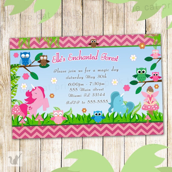 Enchanted Forest Birthday Party Invitations 3