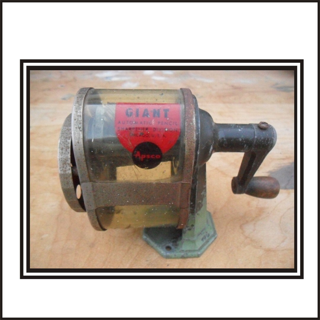 Vintage Apsco Giant Pencil Sharpener. by stillthemind on Etsy