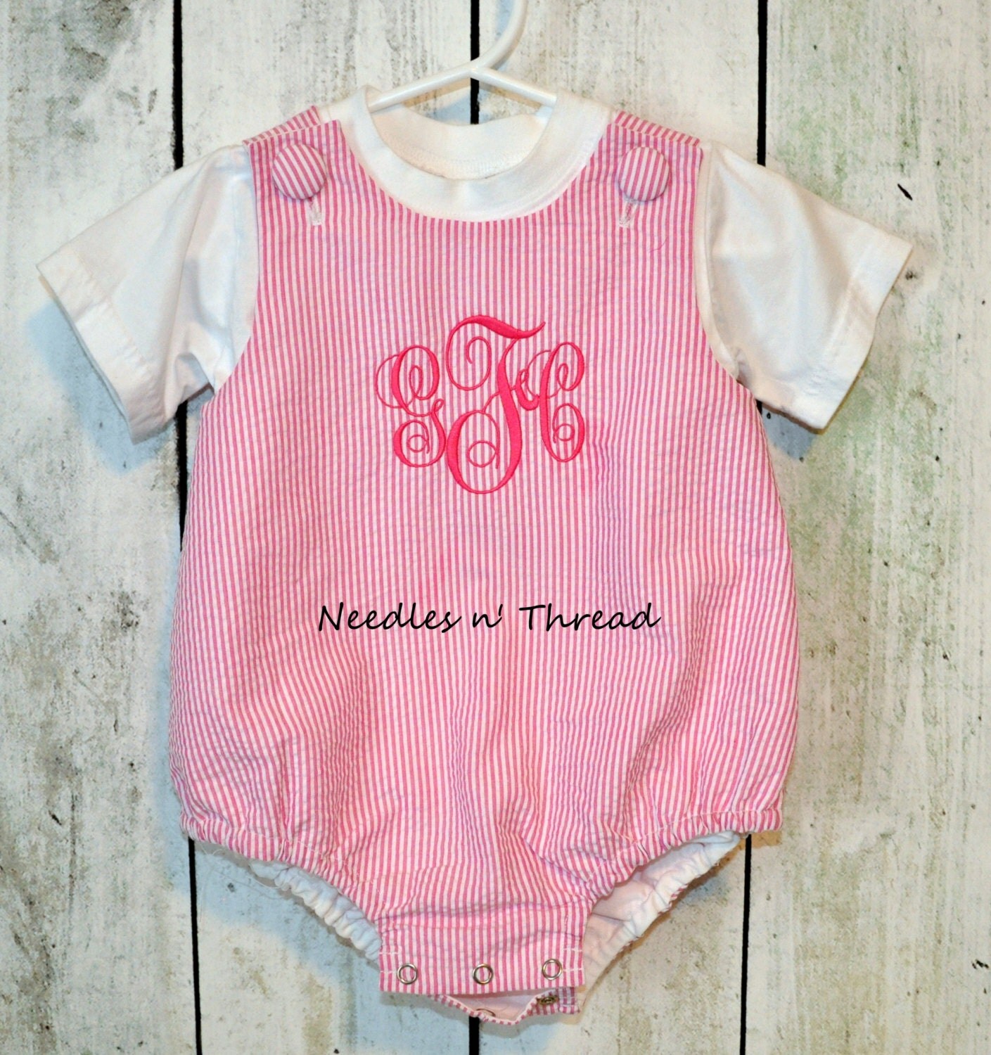 Baby Girl Bubble Romper Personalized Monogrammed