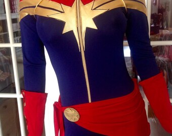 Captain Marvel Superhero Costume. Cosplay,Custom made