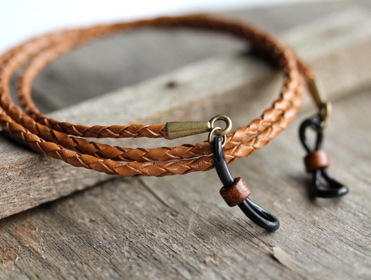 Rustic Leather Eyeglass Chain Men Lanyard Leather Lanyard