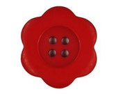 STORE CLOSING Sale Riley Blake Red Floral Matte Button 1.5 inch(4)