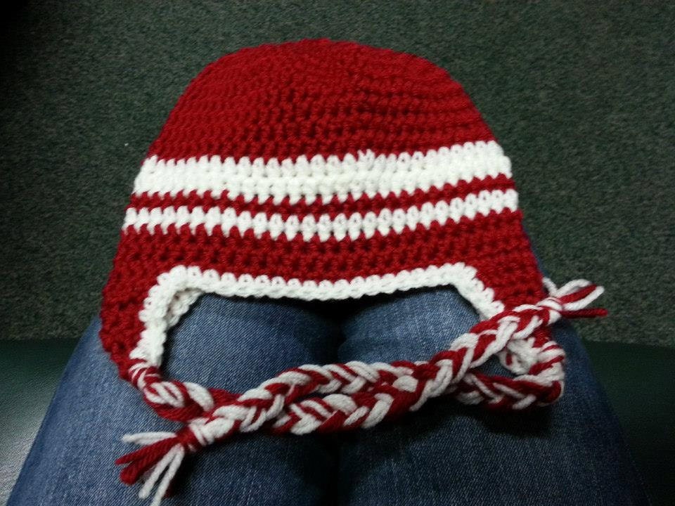 Red & White Beanie Will be made after ordering-Not by ChristiannH