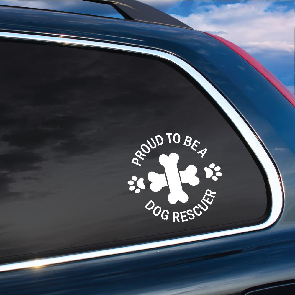 Car Window Vinyl Outdoor Dog Rescue Lettering Custom