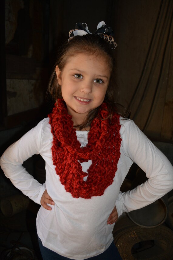 Children's Knitted Infinity Scarf by BrikayDesigns on Etsy