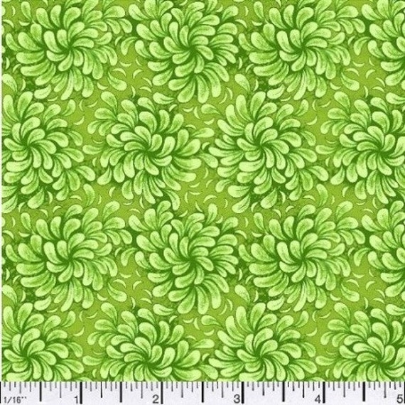 Lime Green Flower Fabric for MDG by JacobandChloesLLC on Etsy