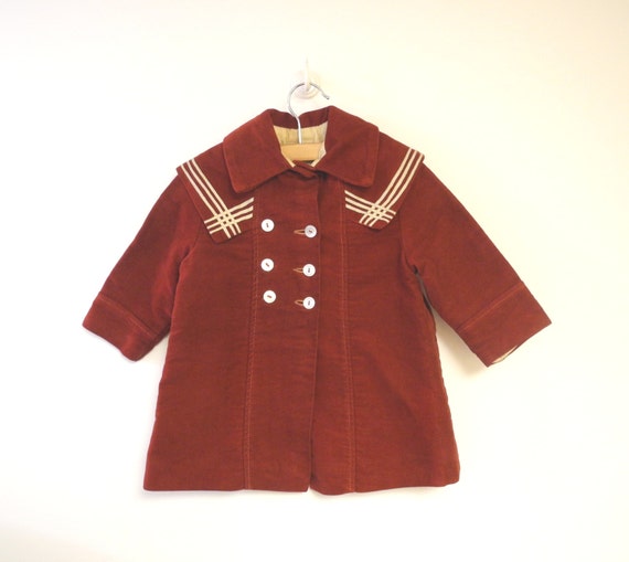 Vintage Baby Clothes 1900's Edwardian Cranberry Red by BabyTweeds