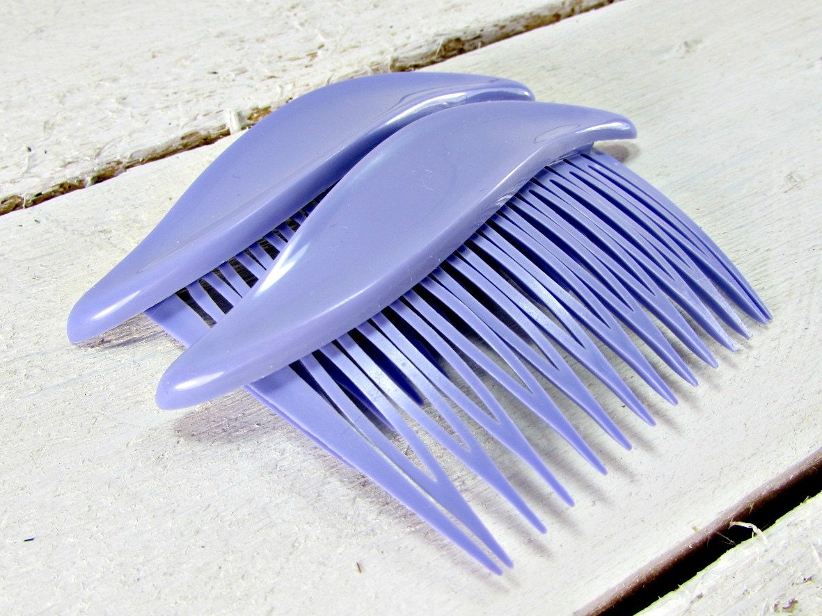 Vintage Lavender Hair Comb Set Goody Usa Hair Combs Spring 