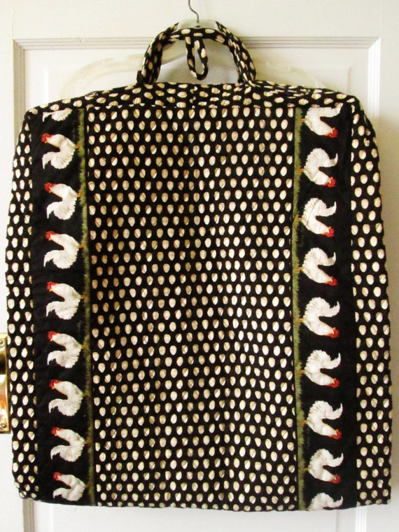 Vera Bradley Quilted Garment Bag with Chickens by LovelyOldLinens