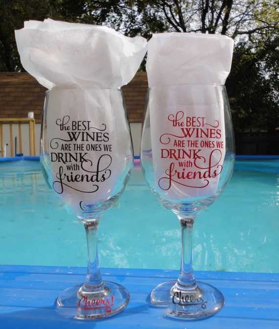 Wine glass with sayingwine glasses with vinylwine