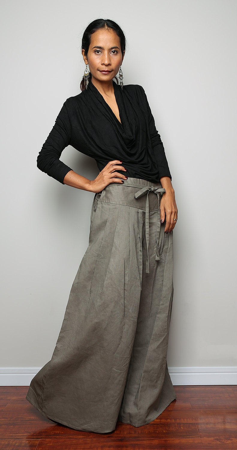 grey wide leg jeans