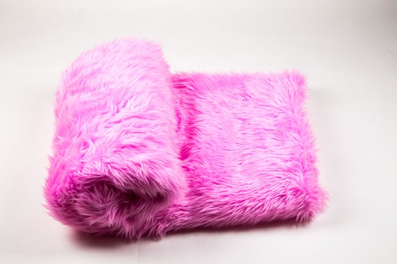 Pink Shag Blanket Mongolian Faux Fur Throw High Pile 60x48 ...