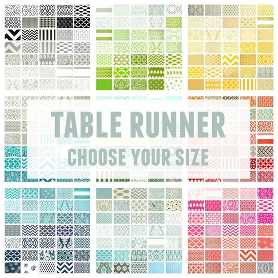 Fabric  and Size Choose  Over Table Fabric. runner table Options  ONE what Runner. the size 300