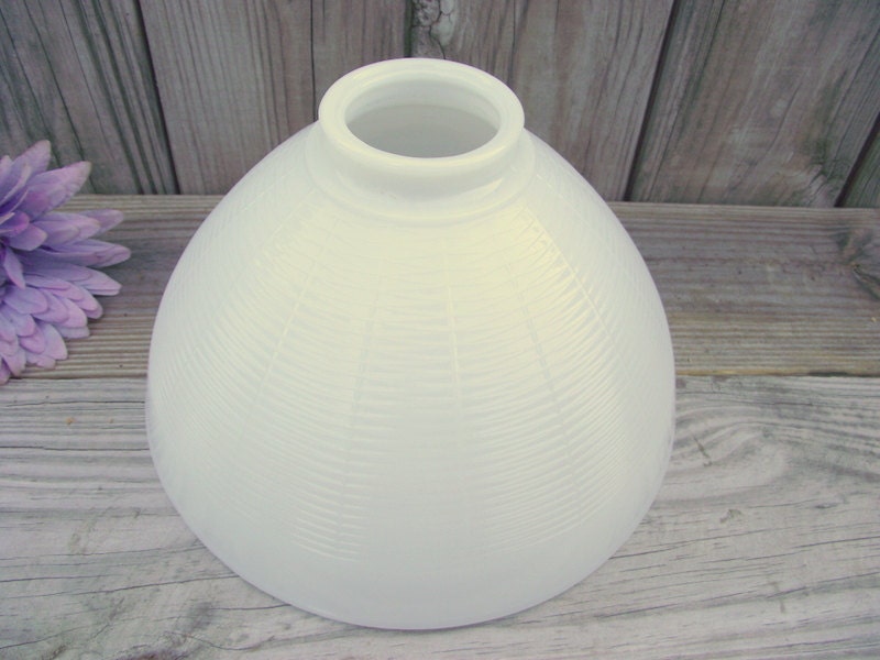 MILK GLASS Art Deco Lamp SHADE Diffuser Reflector