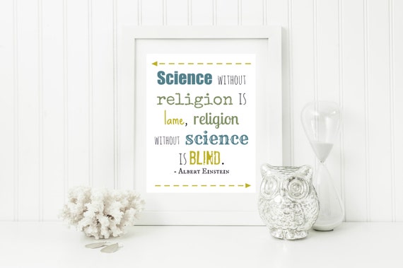 Instant "Albert Einstein Quote" Wall Art Print 11x14 Printable File Science Room Decor