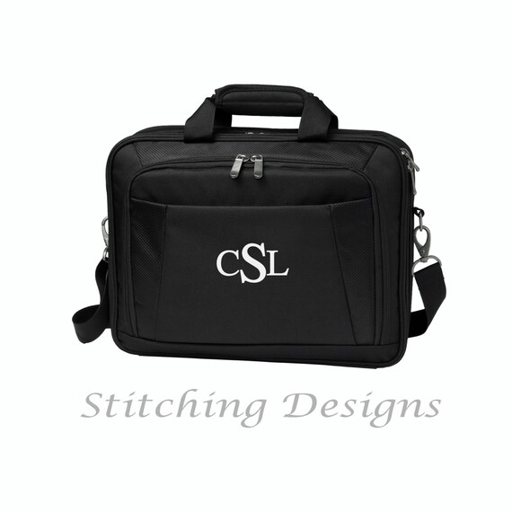 monogrammed mens briefcase