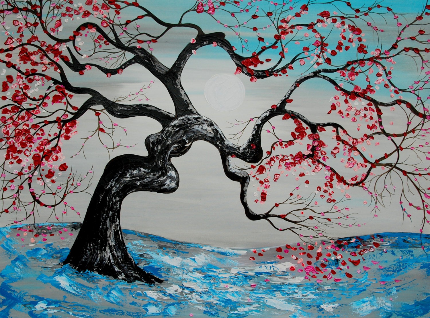 Как нарисовать дерево сакуры. Сакура рисунок. Дерево Сакура рисунок. Сакура пейзаж рисунок. Сакура дерево нарисованное.