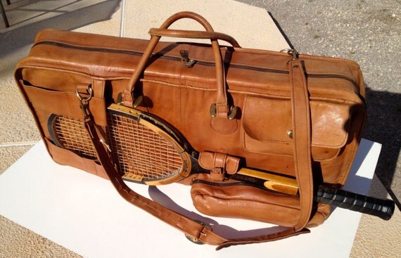 wilson leather tennis bag