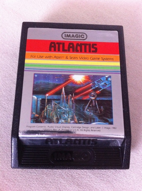 Items similar to Atlantis II Vintage Atari 2600 Loose Game 1982 RARE ...