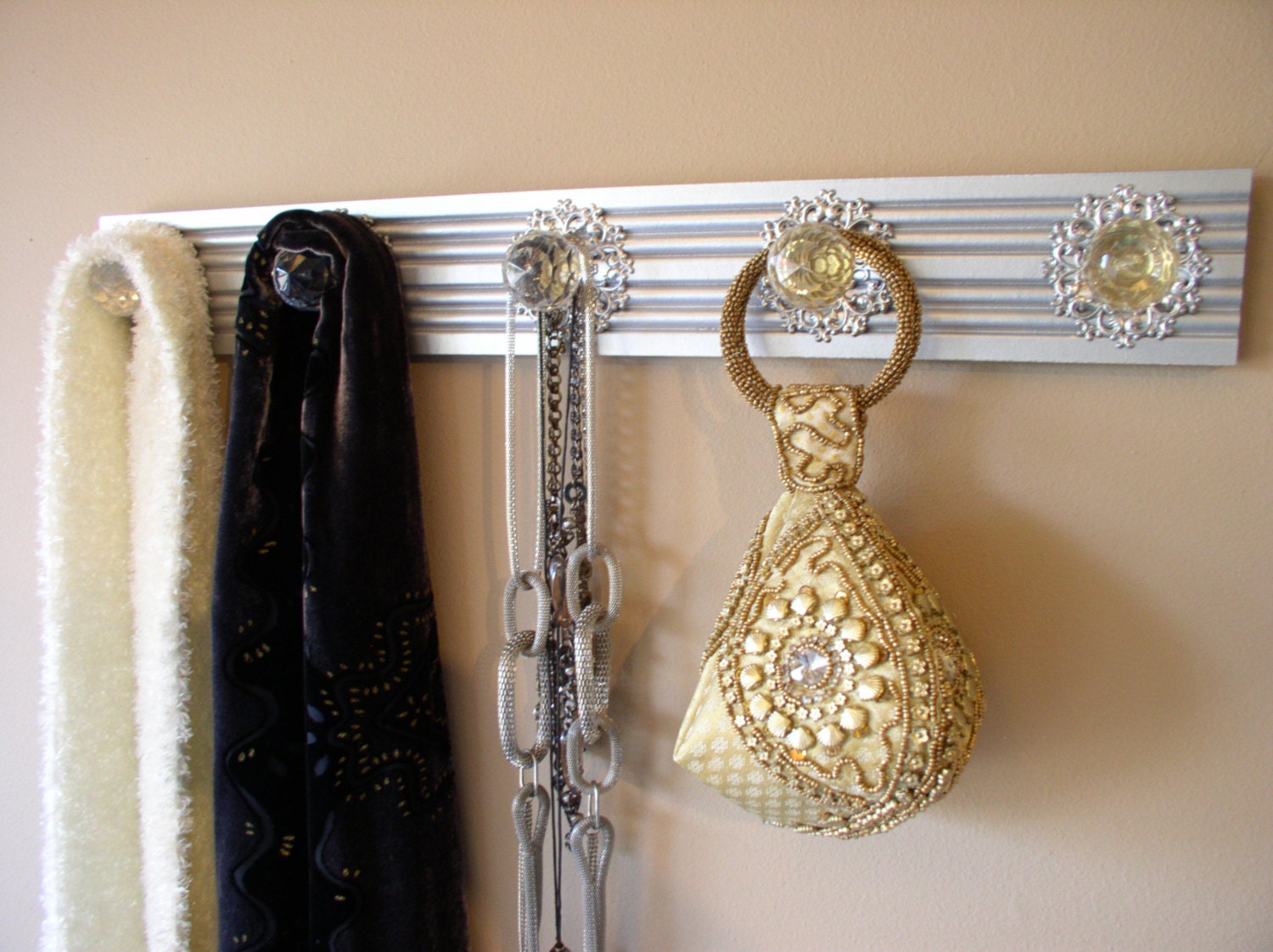 Over the cabinet door styling rack