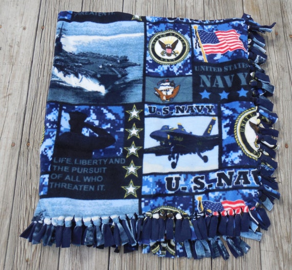Military US Navy NEW Digital Print Custom Made Fleece Blanket