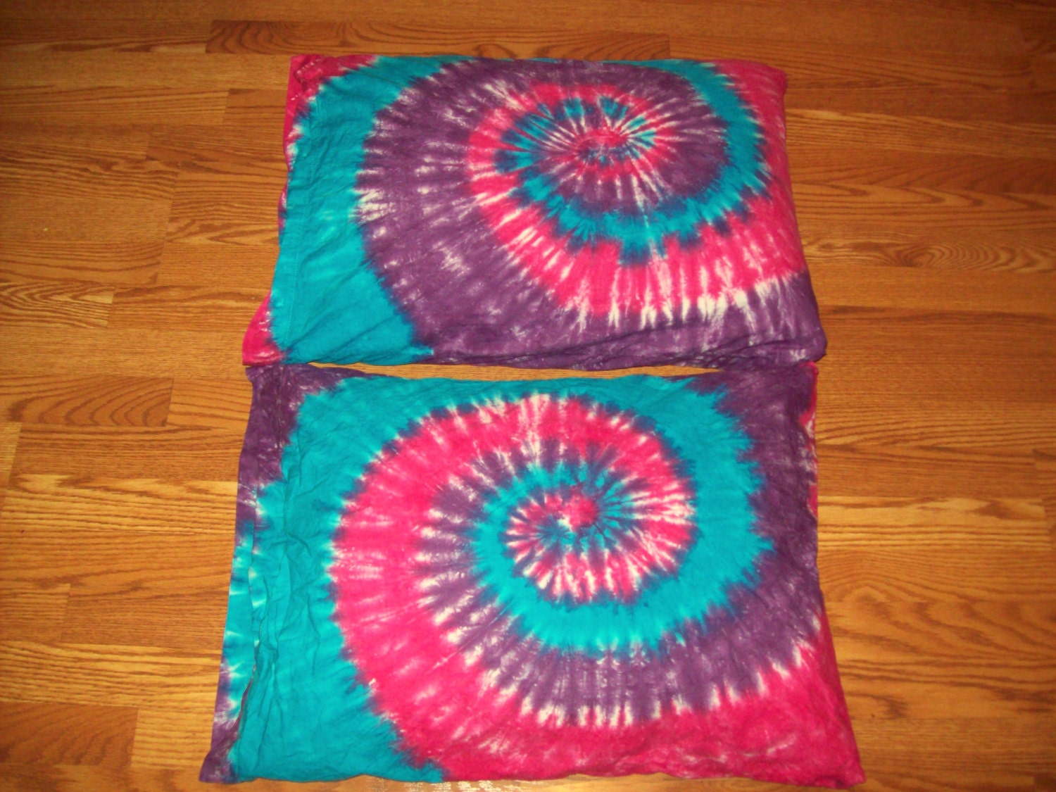 2 Tie Dye Pillow Cases Set of 2 Cotton Candy tie dye