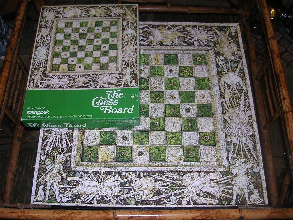 Vintage Springbok Jigsaw Puzzle The Chess by Retrorezurection