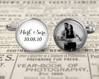 Custom Groom Cufflinks,Custom Photo Accessories, Wedding Cufflinks, Father Of The Bride