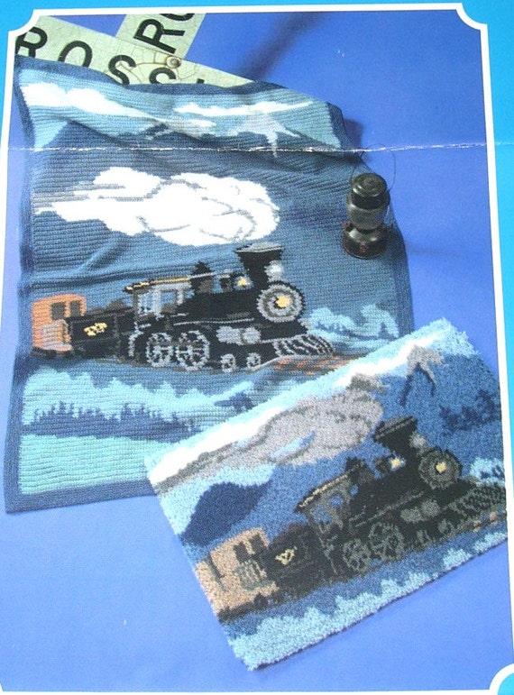 Vintage Mary Maxim Train Latch Hook Rug Kit 36552