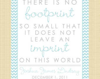 There is no footprint so small... Memorial digital art print (miscarriage, stillbirth, infant loss)