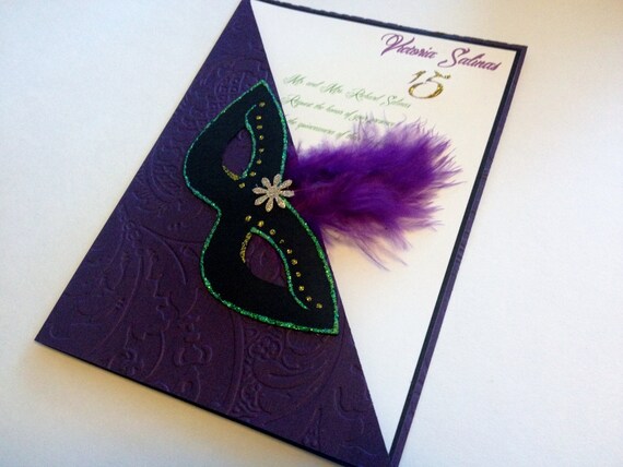 shoes custom quince Quinceañera Mardi birthday Sweet16 Gras invitations