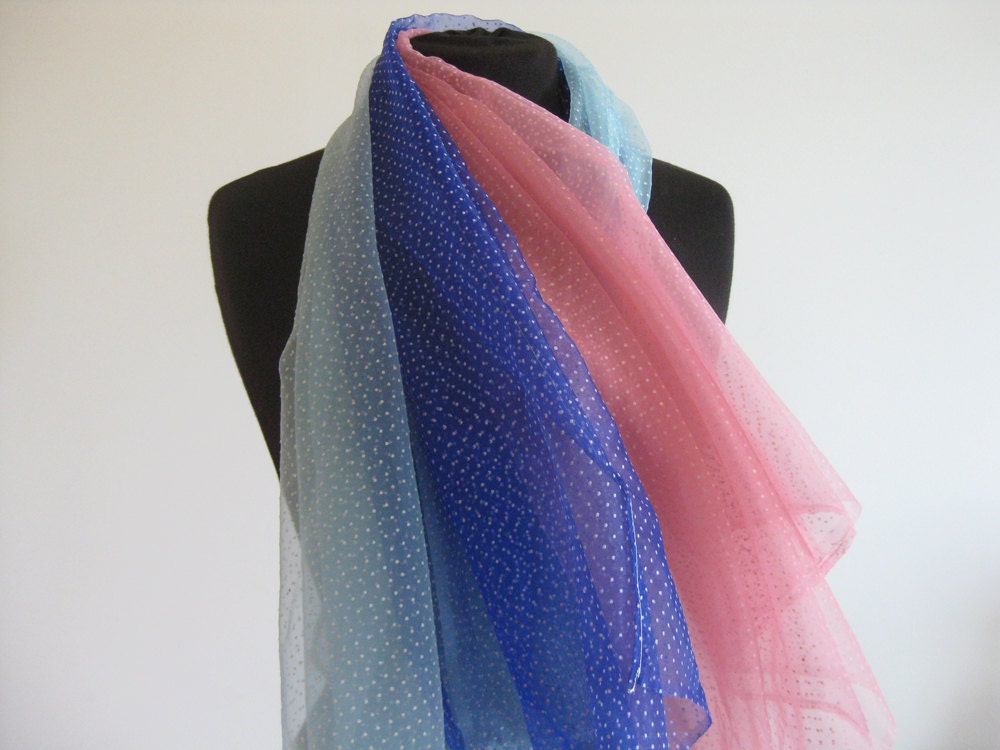 Nilon Scarf French nylon scarf with tiny white spots – Haute Juice
