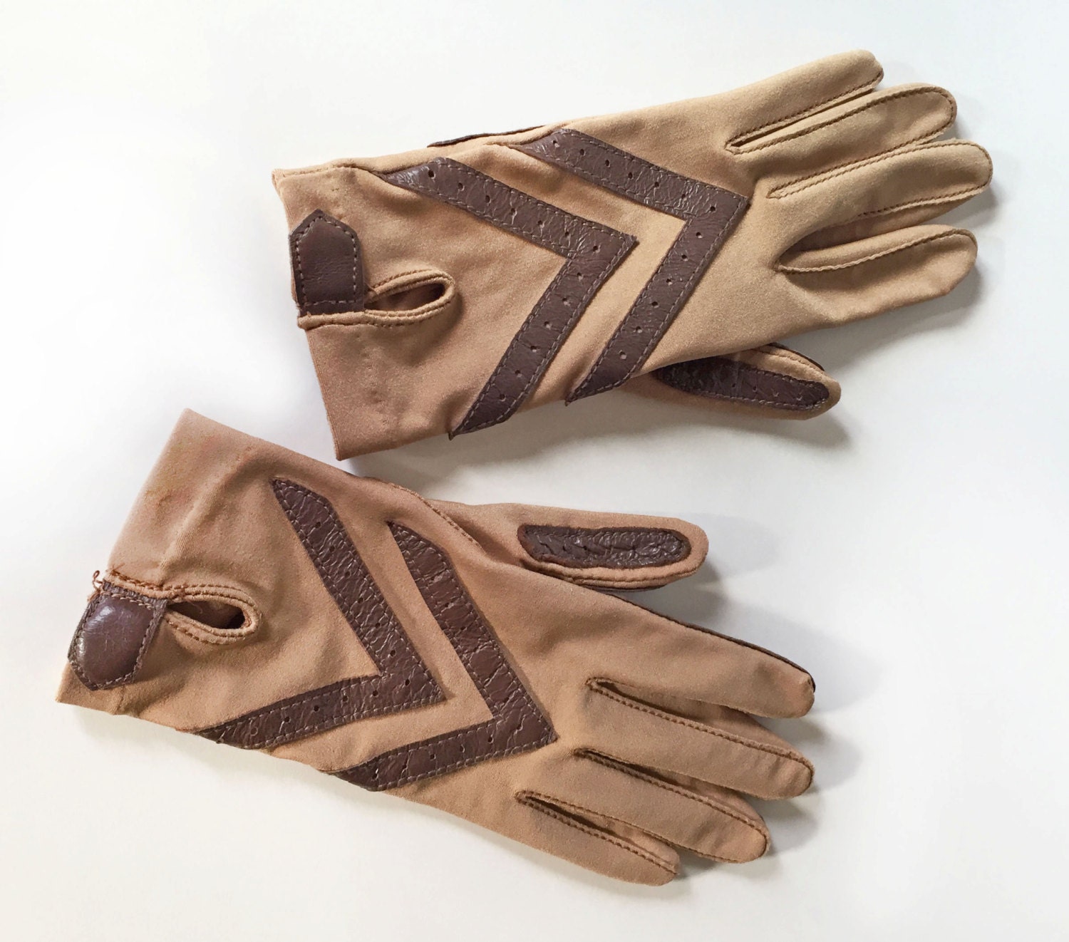 80s Vintage Isotoner Gloves Brown