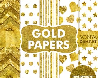 60% OFF SALE Gold Foil Digital Paper Metallic Textures Commercial use DP111