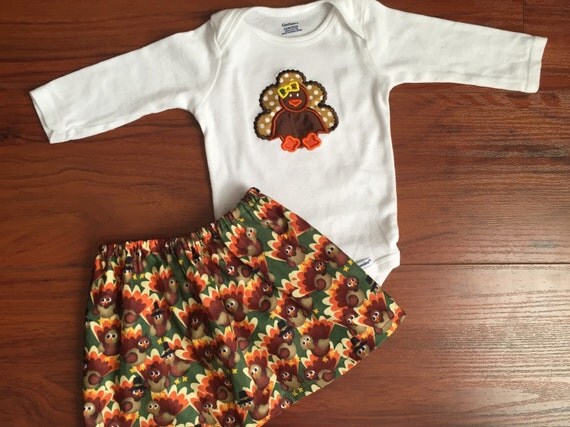 6-9 month Thanksgiving outfit Holiday Outfit by BabyBirdsCloset
