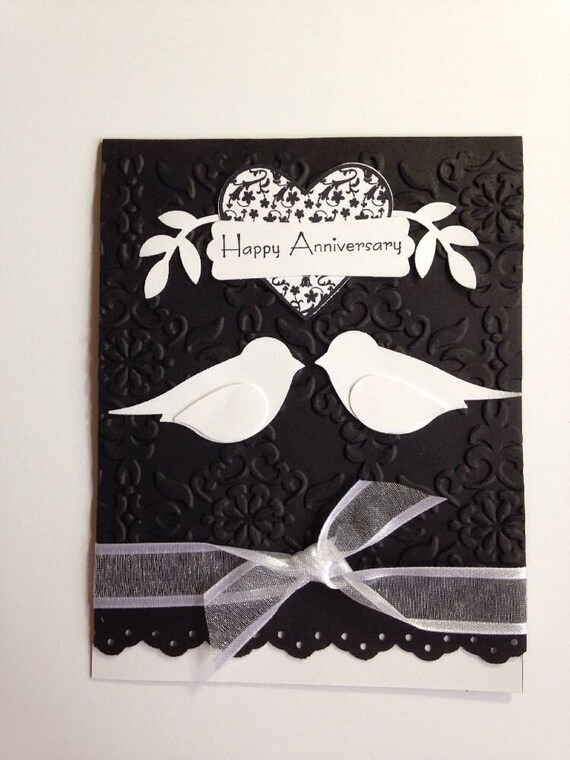 Stampin' Up Classy Black and White Anniversary Card